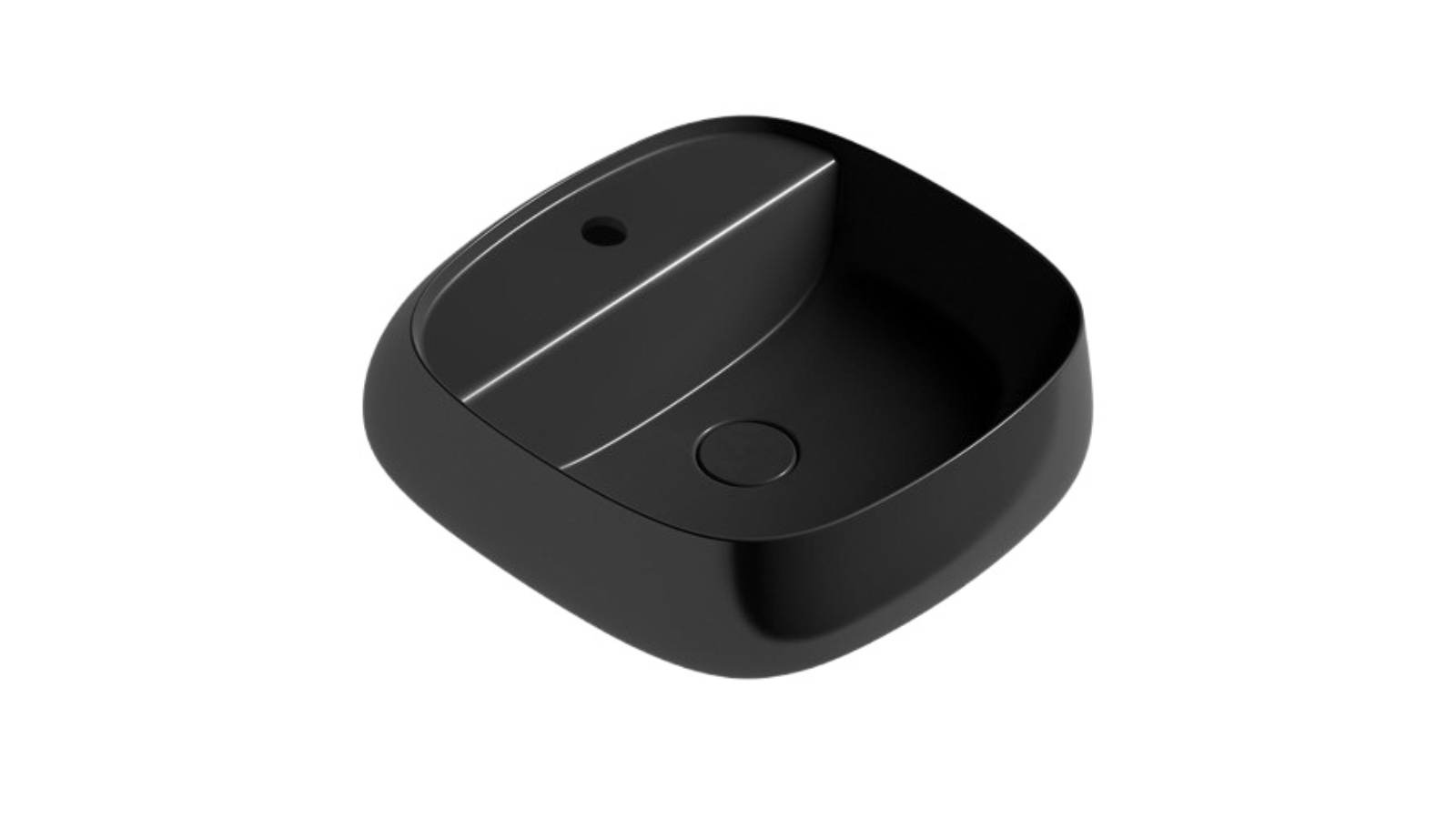 Parisi Seed 450 Wall Basin 1 Tap Hole - Gloss Black