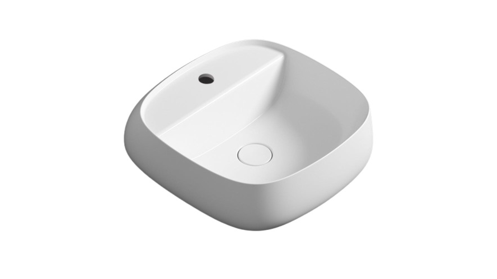 Parisi Seed 450 Wall Basin 1 Tap Hole - Gloss White