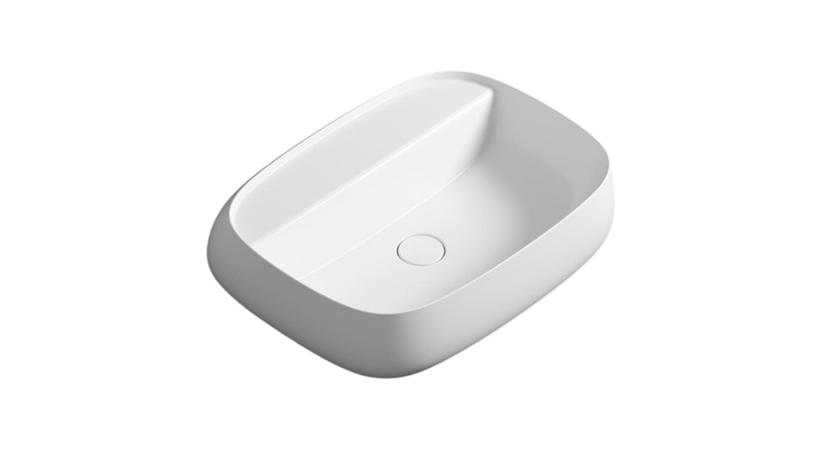 Parisi Seed 600 Wall Basin 0 Tap Hole - Gloss White