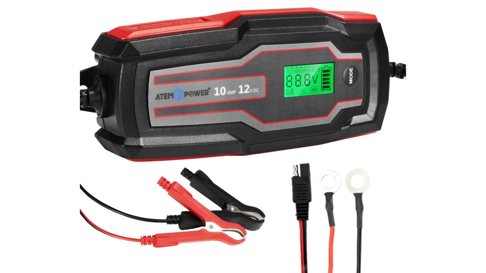 Elora 10A 6V/12V Smart Car Battery Charger