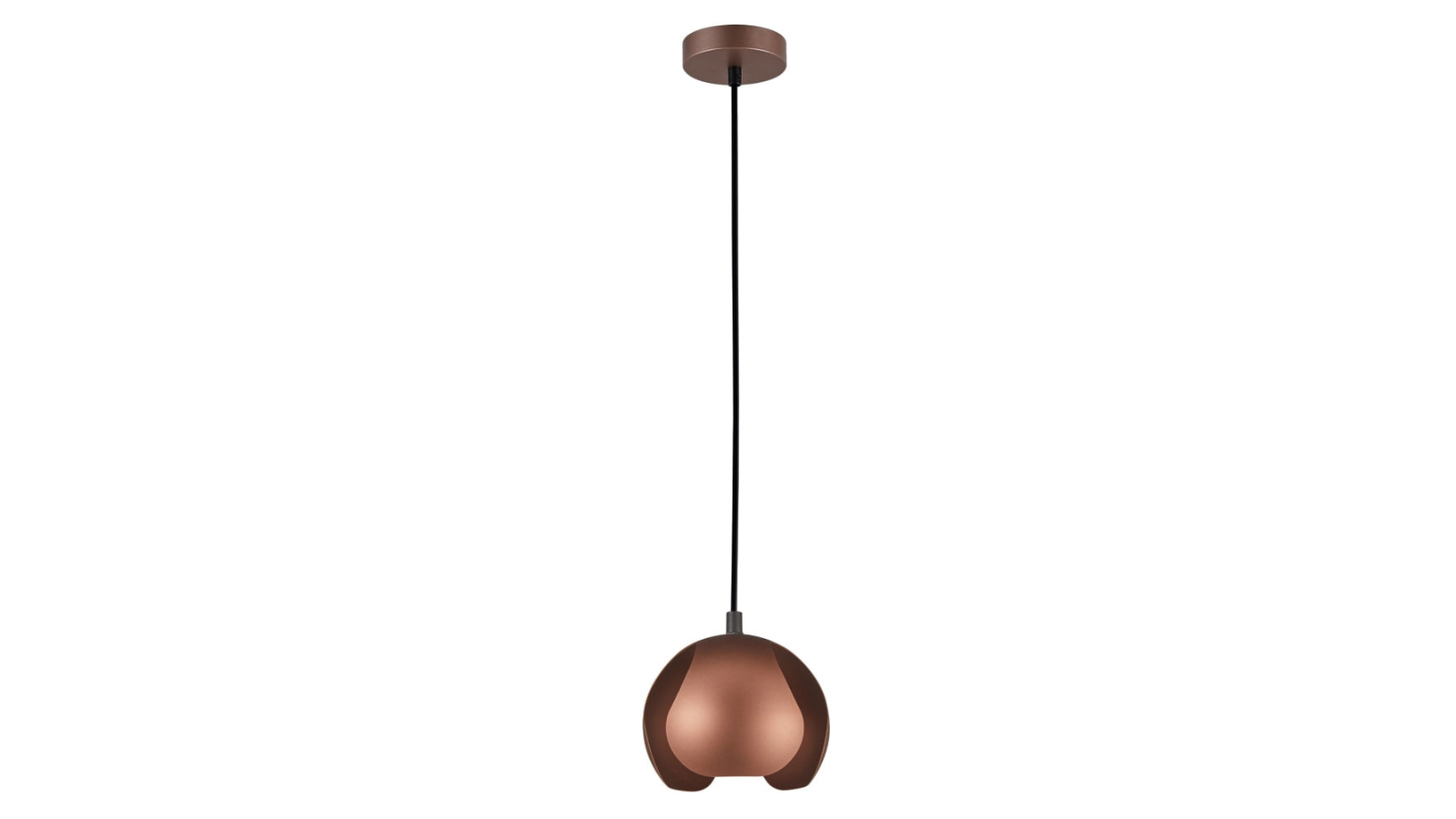 Vaina Minimalist Scandinavian Small Iron Dome Interior Pendant Light - Antique Copper