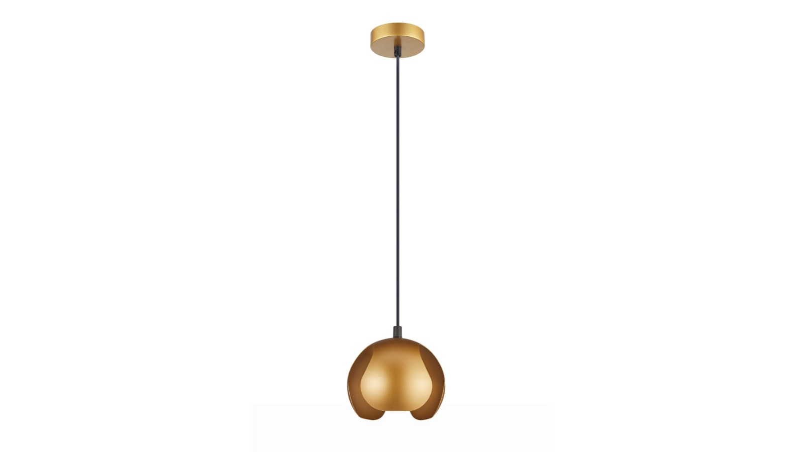 Vaina Minimalist Scandinavian Small Iron Dome Interior Pendant Light - Gold