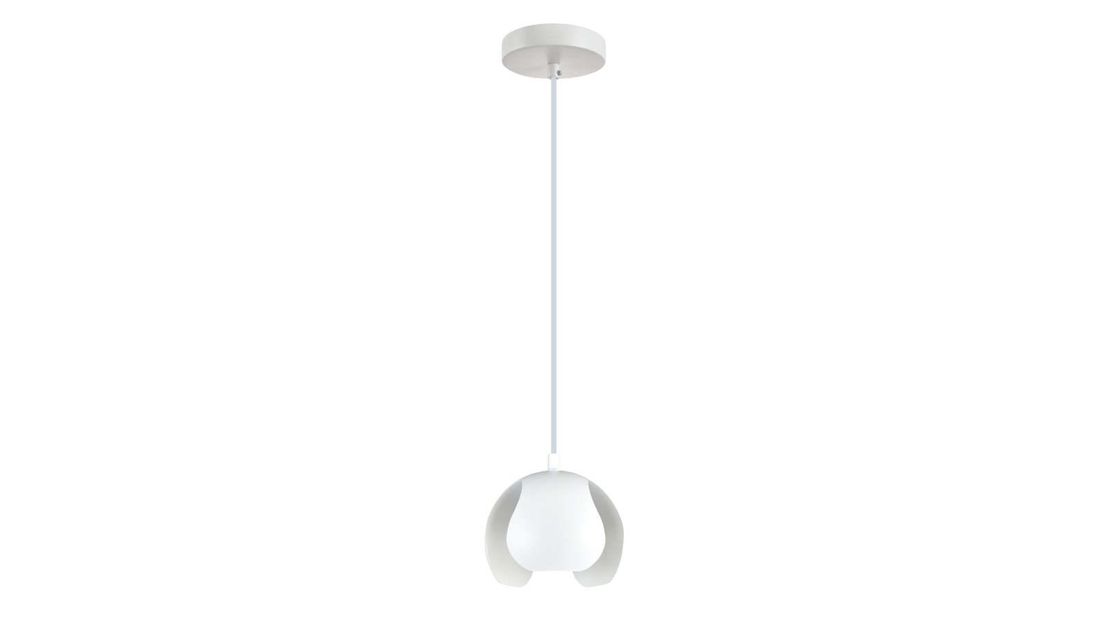 Vaina Minimalist Scandinavian Small Iron Dome Interior Pendant Light - White