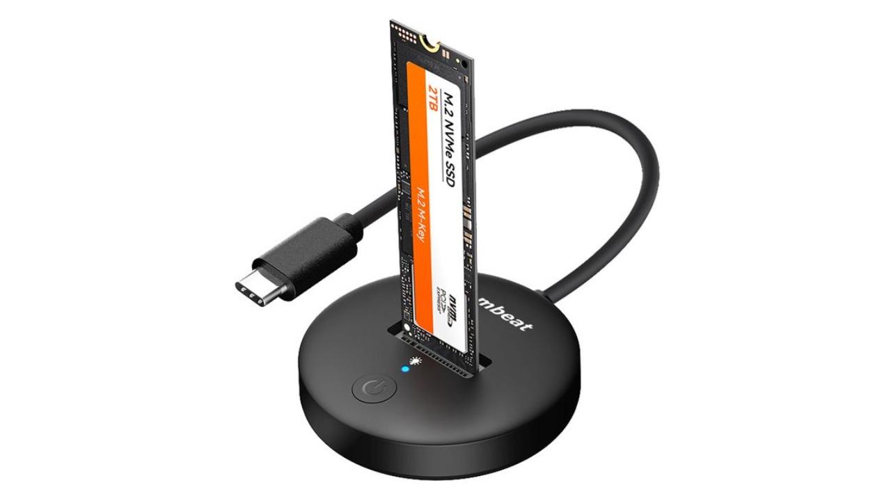 MBeat H1 USB 3.2 Gen2 10Gbps M.2 NVMe and SATA SSD Mini Dock - Black