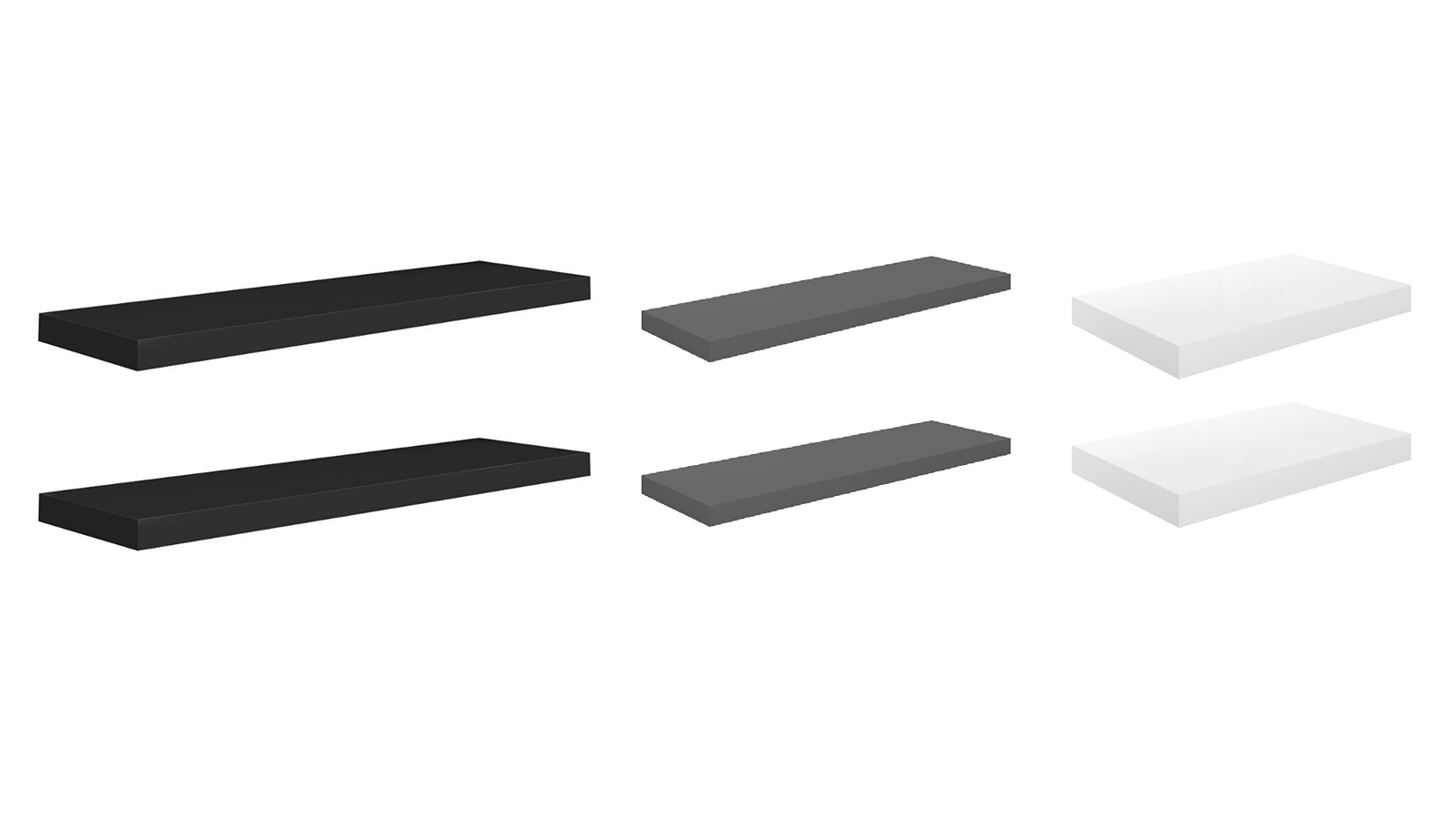 vidaXL 2 Piece MDF Floating Wall Shelve