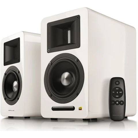 Airpulse A100 Wireless Active Bookshelf Speaker - White