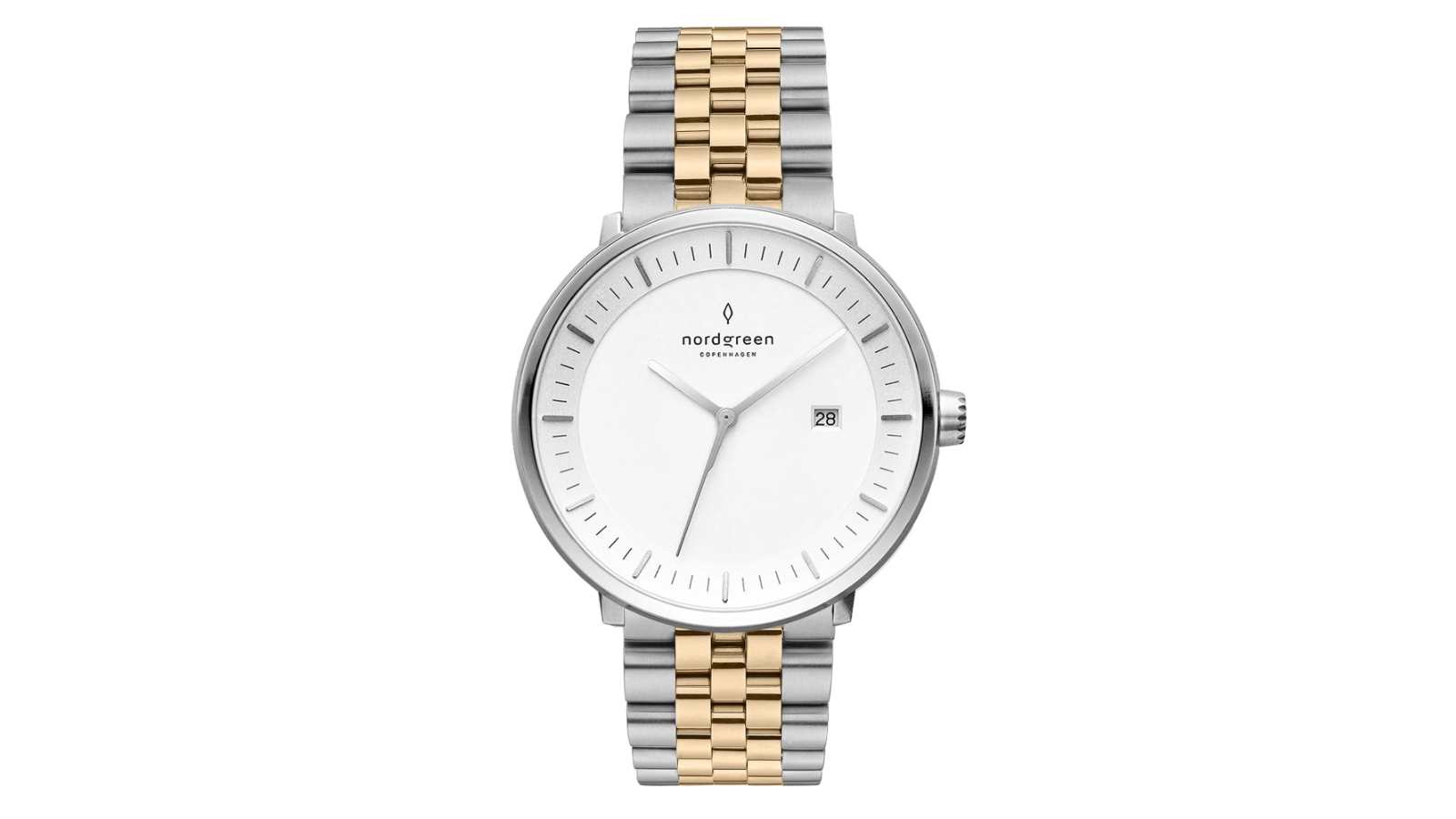 Nordgreen Philosopher Silver Two Tone Bracelet Watch - 3.6cm