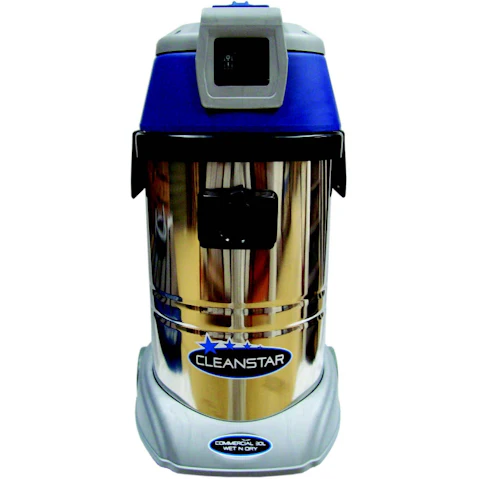 CleanStar Stainless Steel Commercial Wet and Dry Vacuum Cleaner - 30 Litre