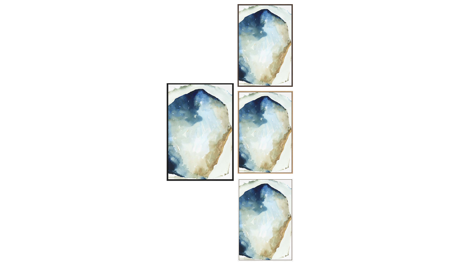 La Grolla Shapes of Blue Watercolor II Gallery Wall Art