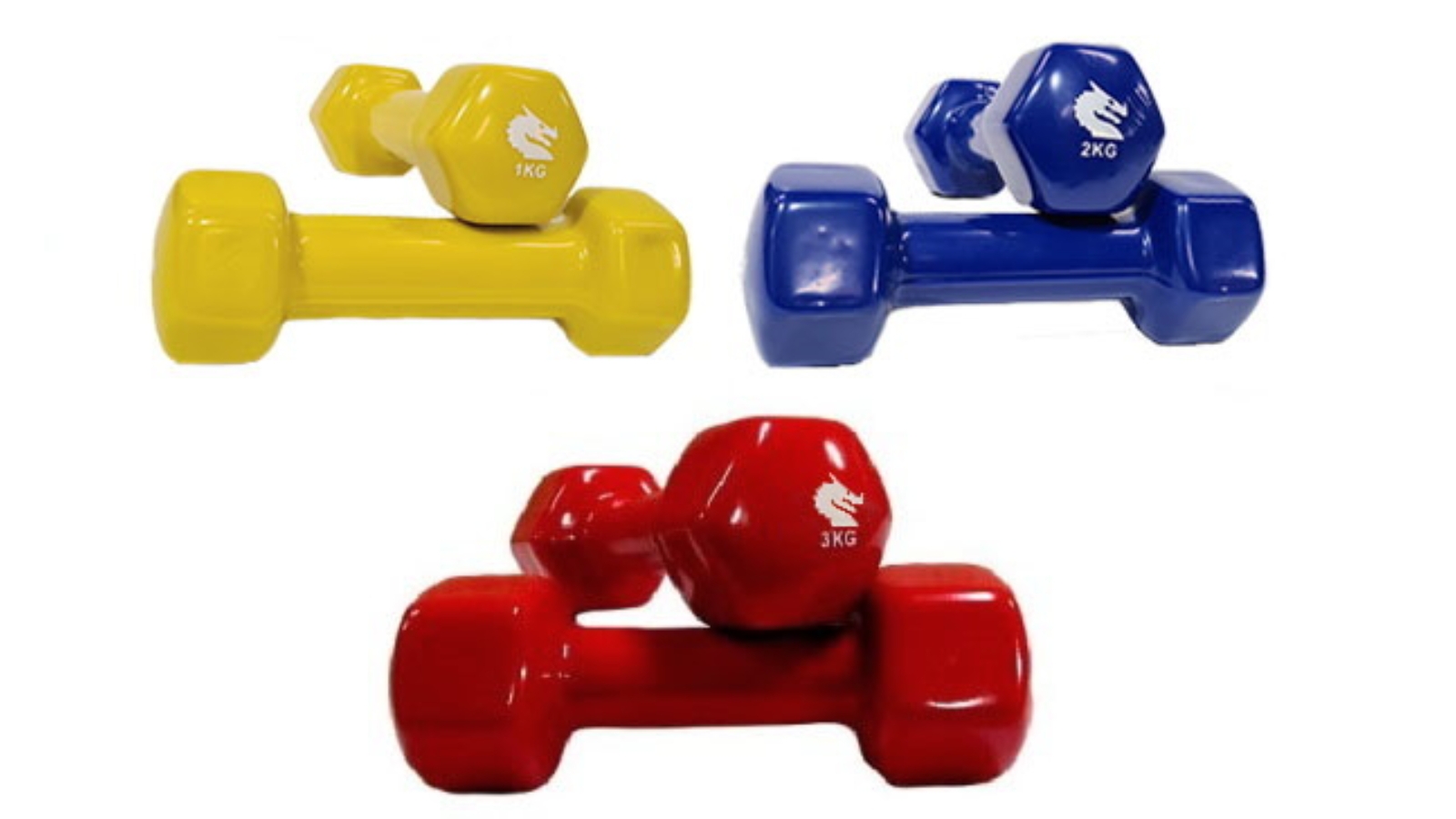 Morgan Sports (1kg-2kg-3kg) Morgan Vinyl Dumbbells - 1kg Pair