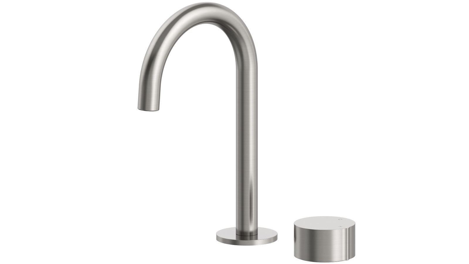 Arcisan Venn 2-Hole Basin Mixer with Fixed Arch Spout - Brushed Nickel