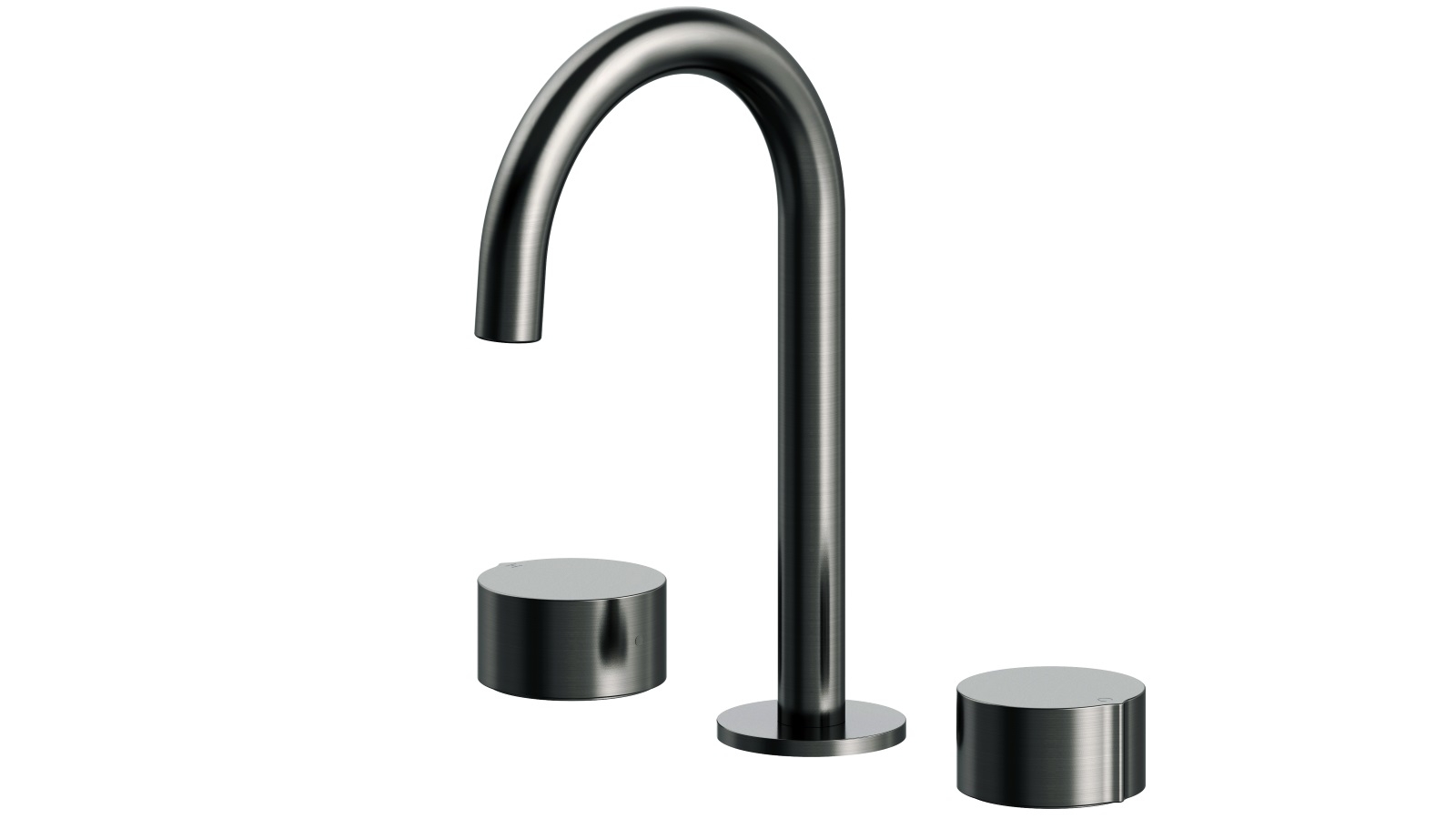 Arcisan Venn Basin Set with Fixed Arch Spout - Brushed Gun Metal