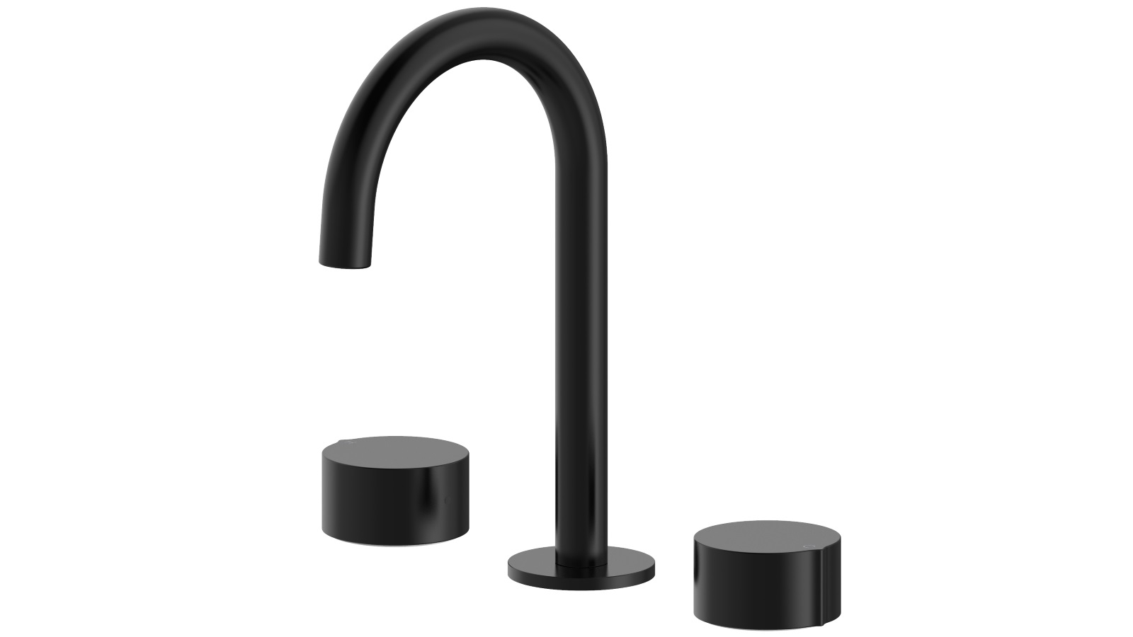 Arcisan Venn Basin Set with Fixed Arch Spout - Matte Black