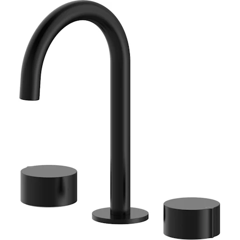 Arcisan Venn Basin Set with Fixed Arch Spout - Matte Black