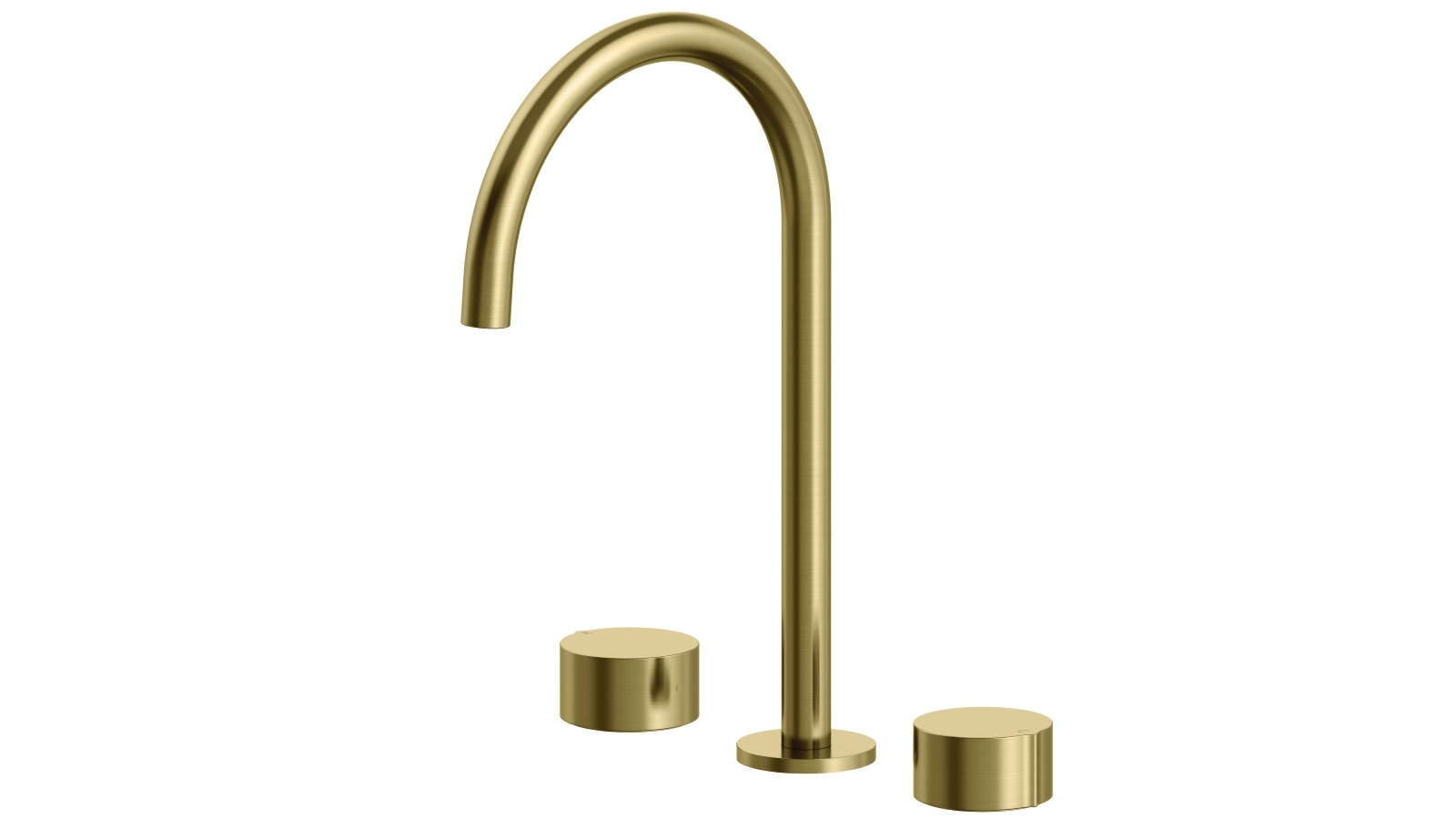 Arcisan Venn Basin Set with Extended Height Spout - Brushed Brass