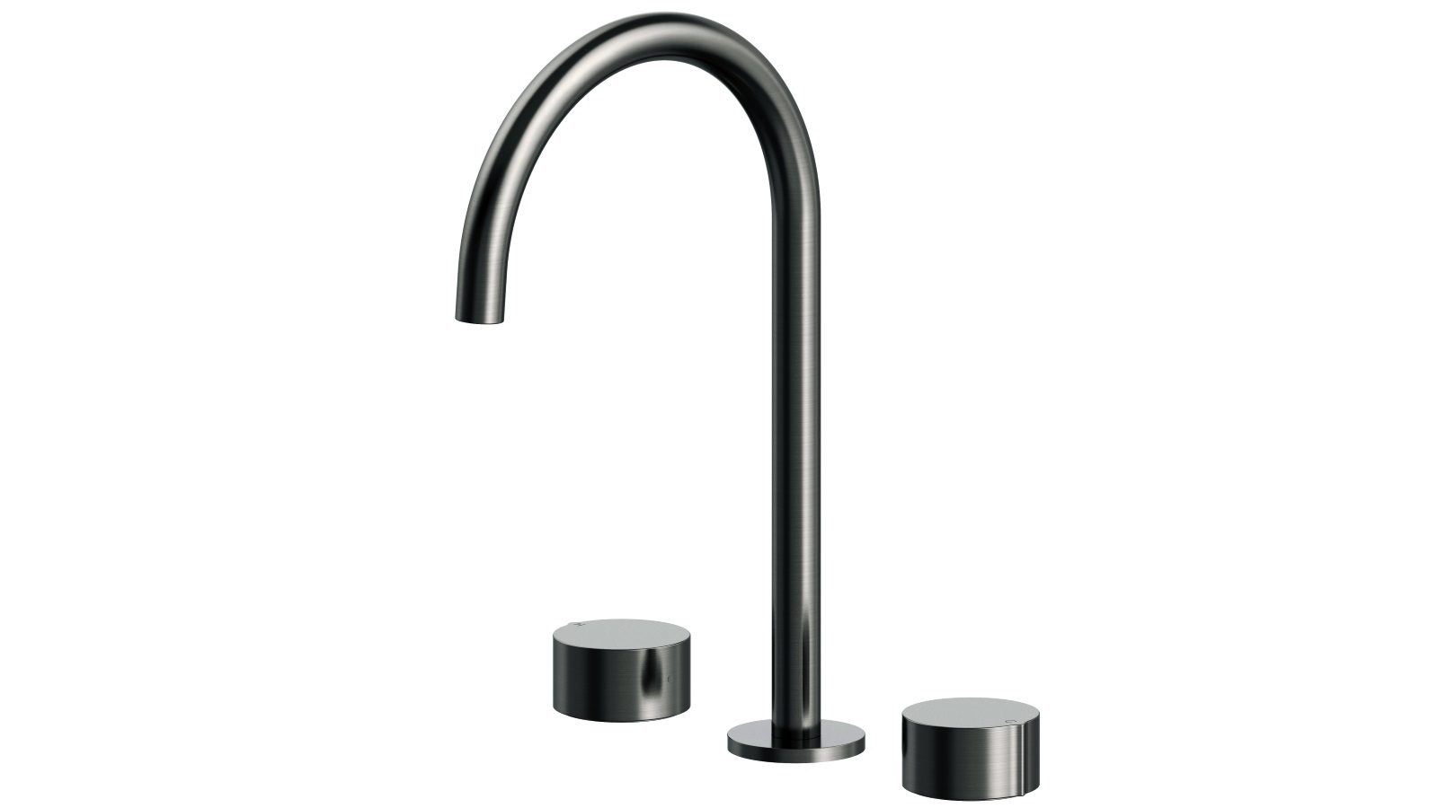 Arcisan Venn Basin Set with Extended Height Spout - Brushed Gunmetal