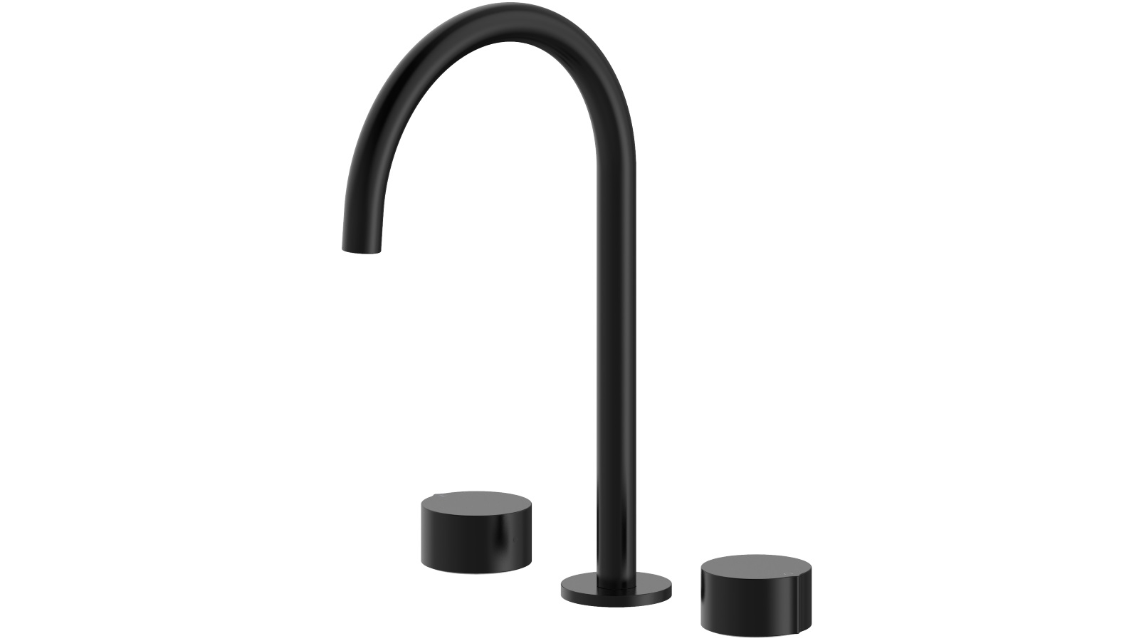 Arcisan Venn Basin Set with Extended Height Spout - Matte Black