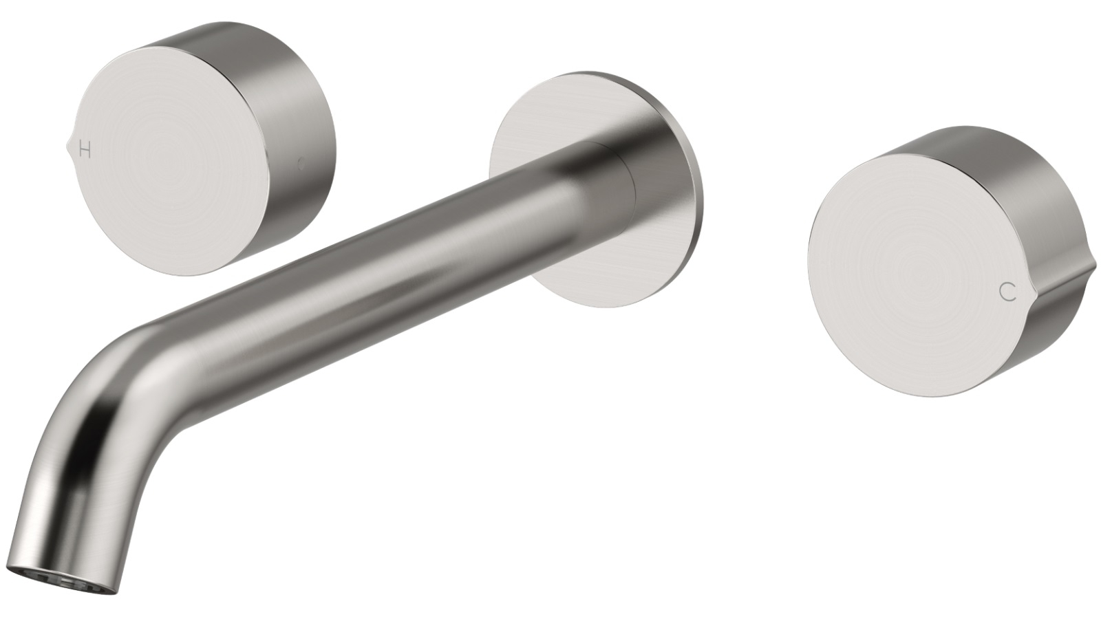 Arcisan Venn Wall Mount Basin Set - 220mm Centre Spout - Brushed Nickel