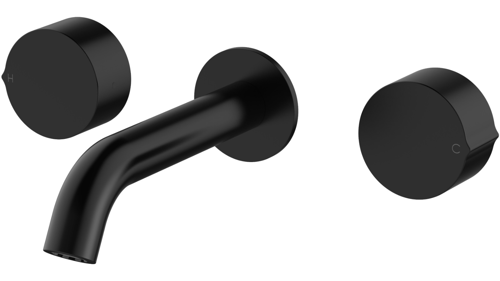 Arcisan Venn Wall Mount Basin Set - 150mm Centre Spout - Matte Black