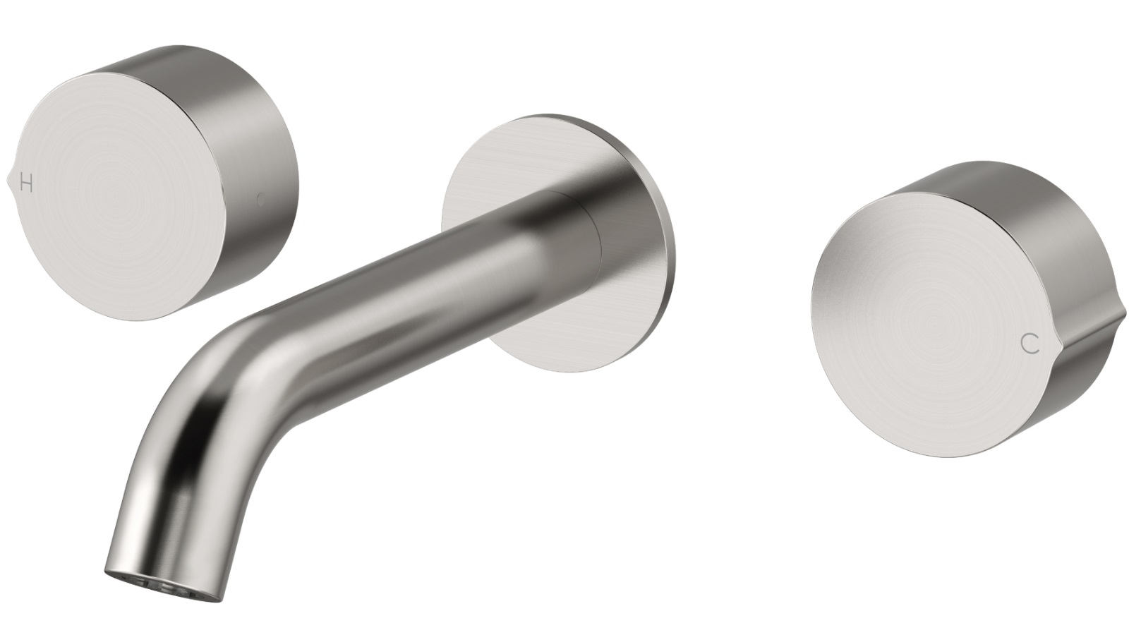 Arcisan Venn Wall Mount Basin Set - 150mm Centre Spout - Brushed Nickel