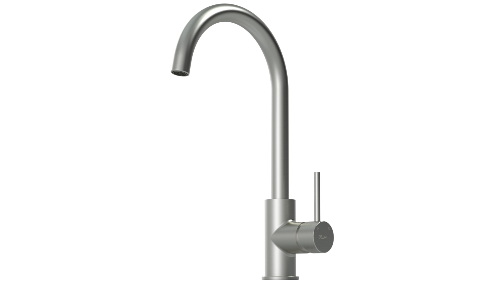 Oliveri Venice Goose Neck Mixer - Brushed Nickel