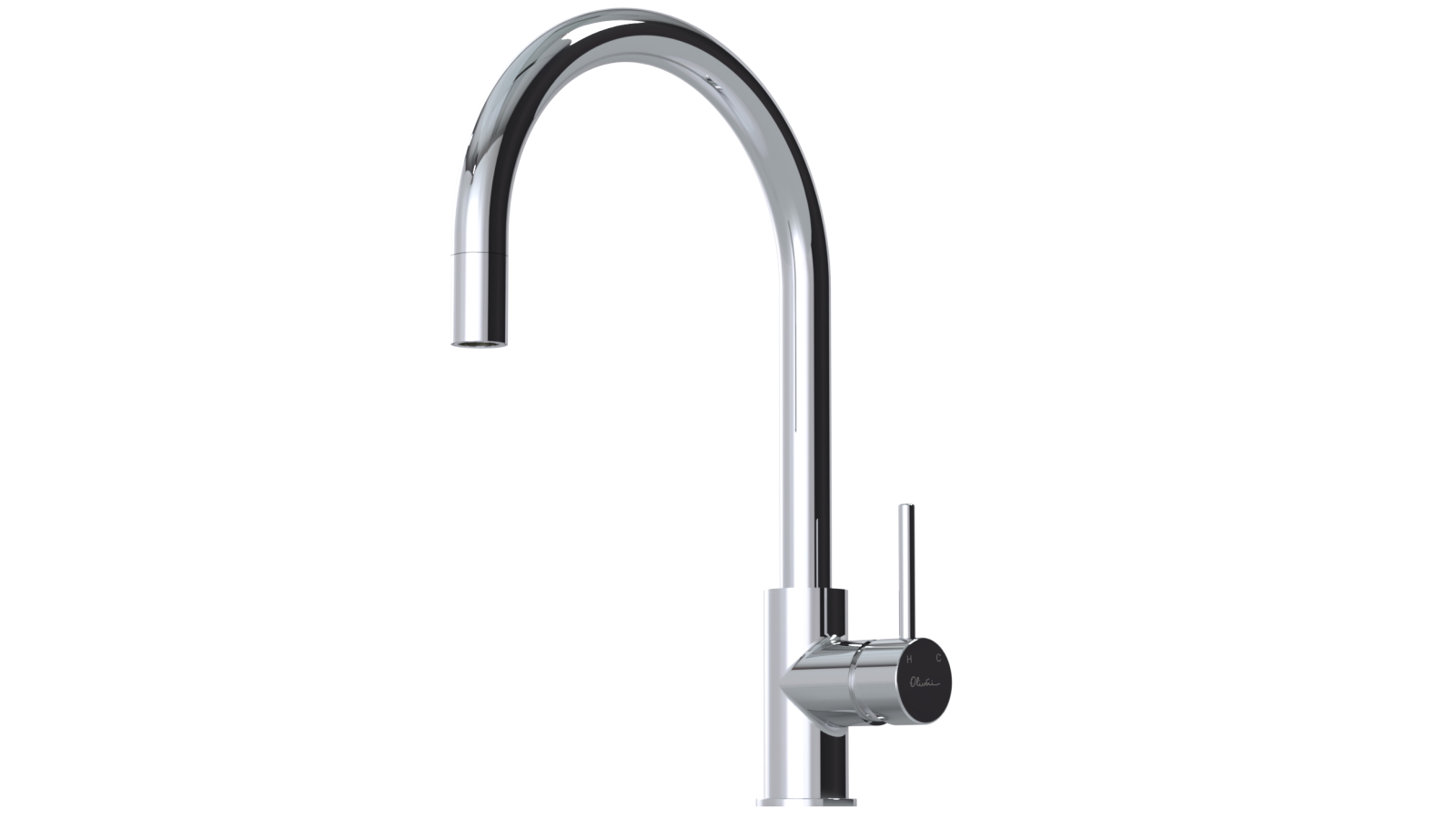 Oliveri Venice Pull Out Goose Neck Mixer - Chrome