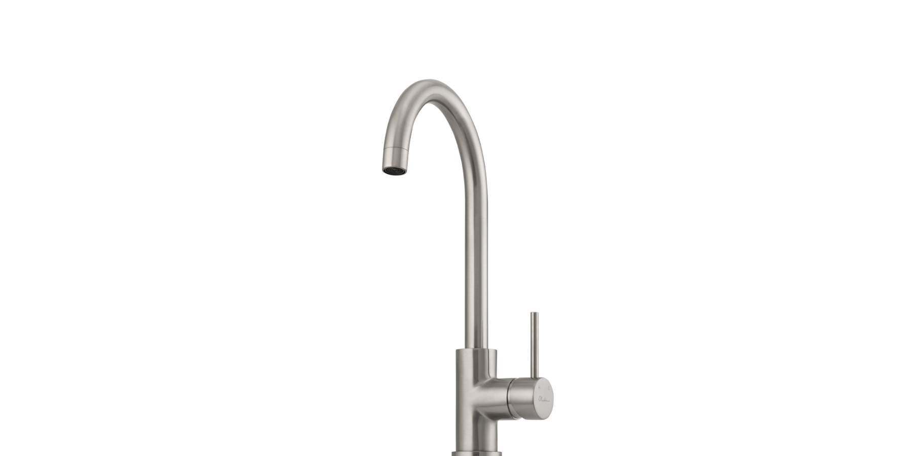 Oliveri Venice Goose Neck Mixer - Brushed Nickel