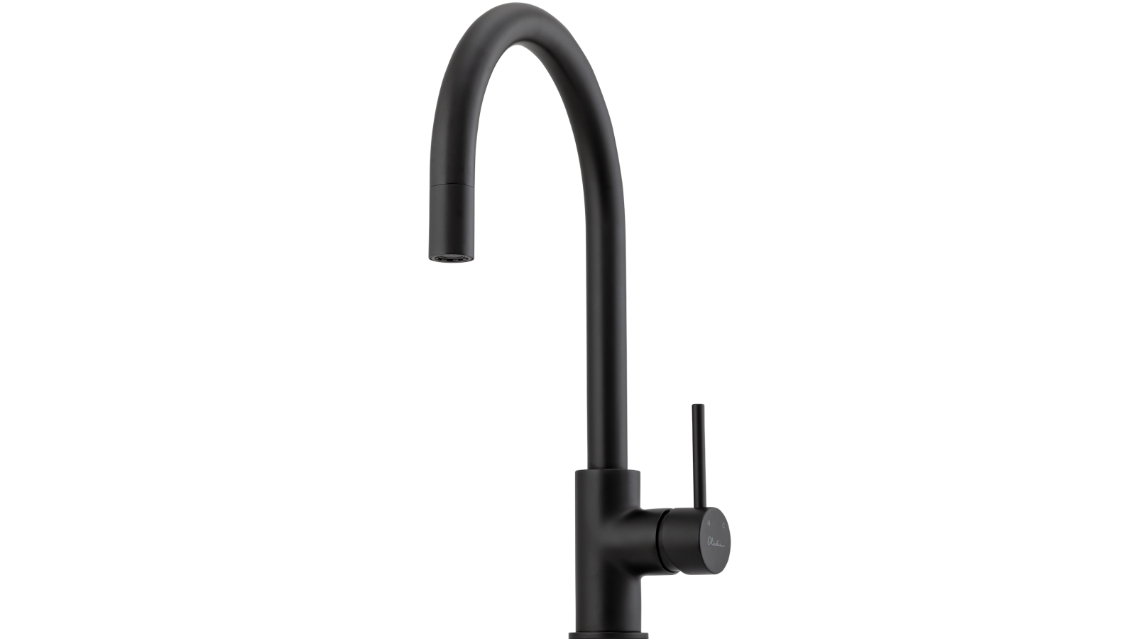 Oliveri Venice Lead Free Brass Pull Out Goose Neck Mixer - Matte Black