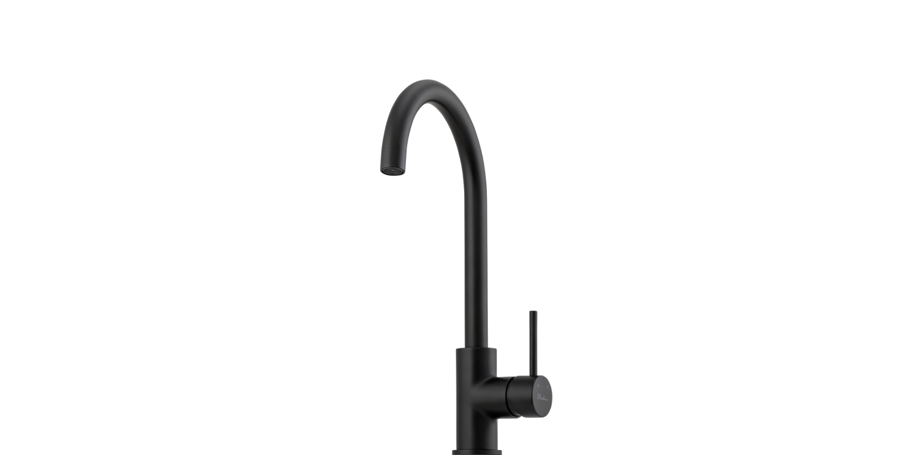 Oliveri Venice Goose Neck Mixer - Matte Black