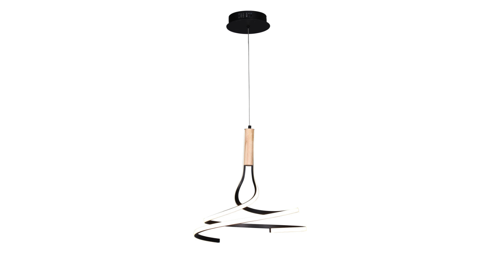 Luminea Vechio Modern CCT LED Hanging Pendant Light - Metal/Wood