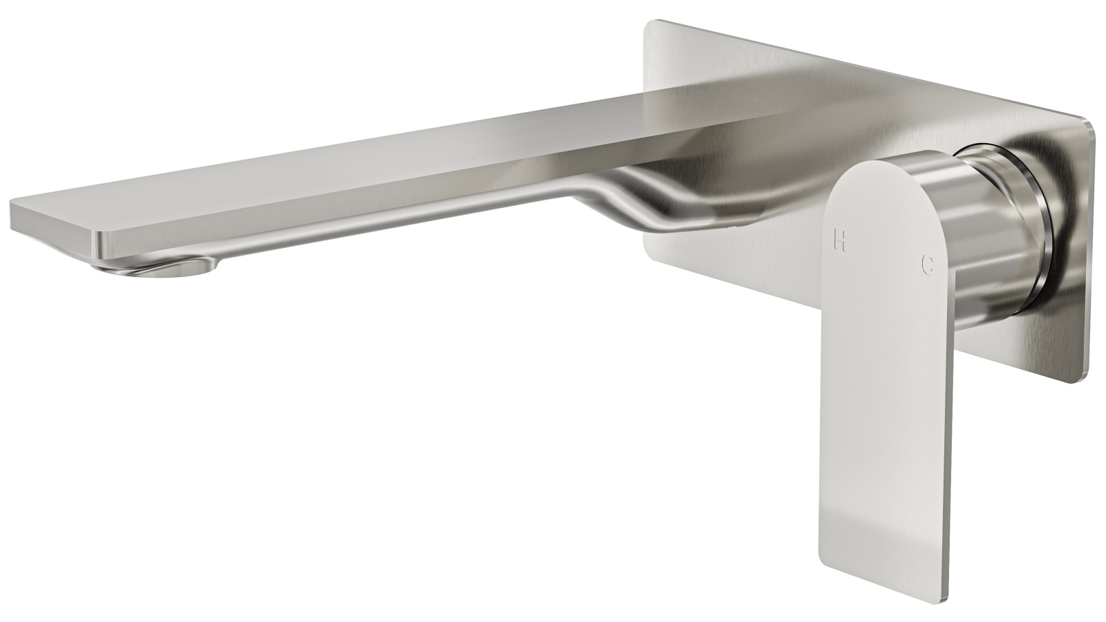 Linsol Vena Wall Basin/Bath Mixer - Brushed Nickel