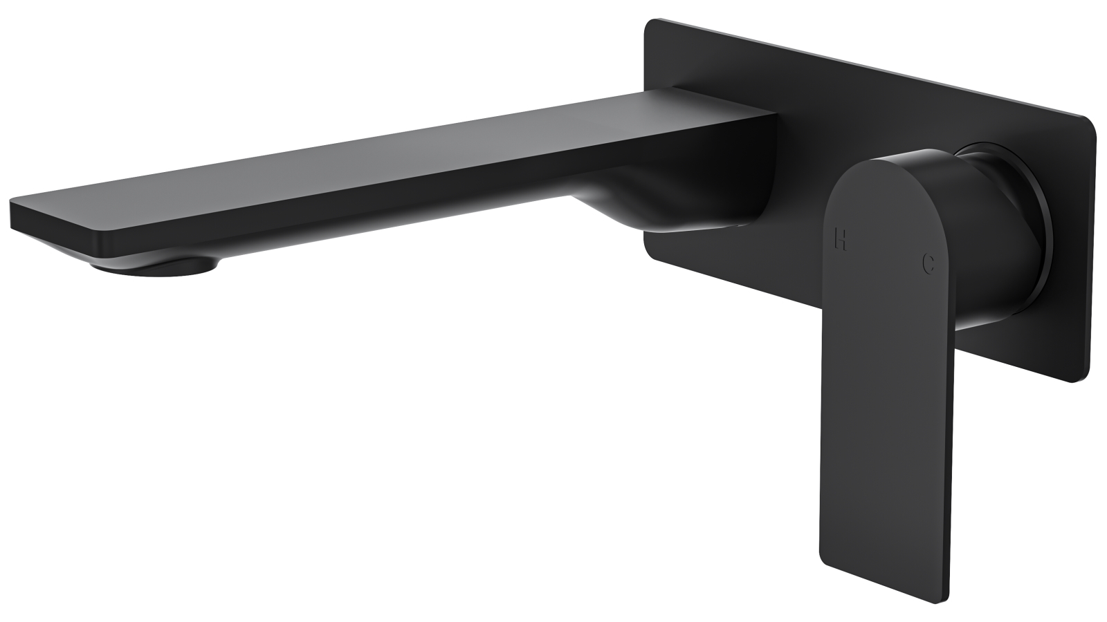Linsol Vena Wall Basin/Bath Mixer - Matte Black