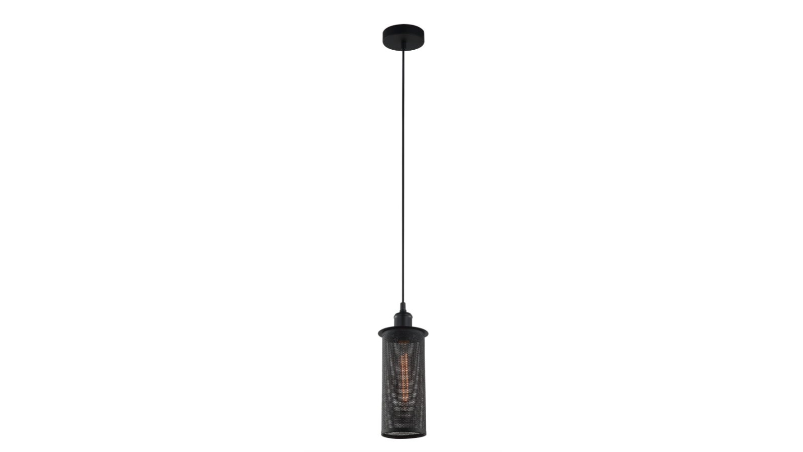 Veneto Black Oblong Mesh Iron Indurstrial Pendant Light