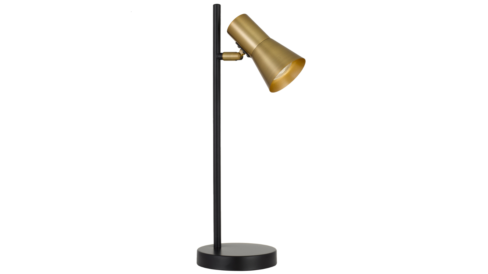 Pretty & Practical Pamplona Brass Table Lamp with Refined Lighting - Black/Gold