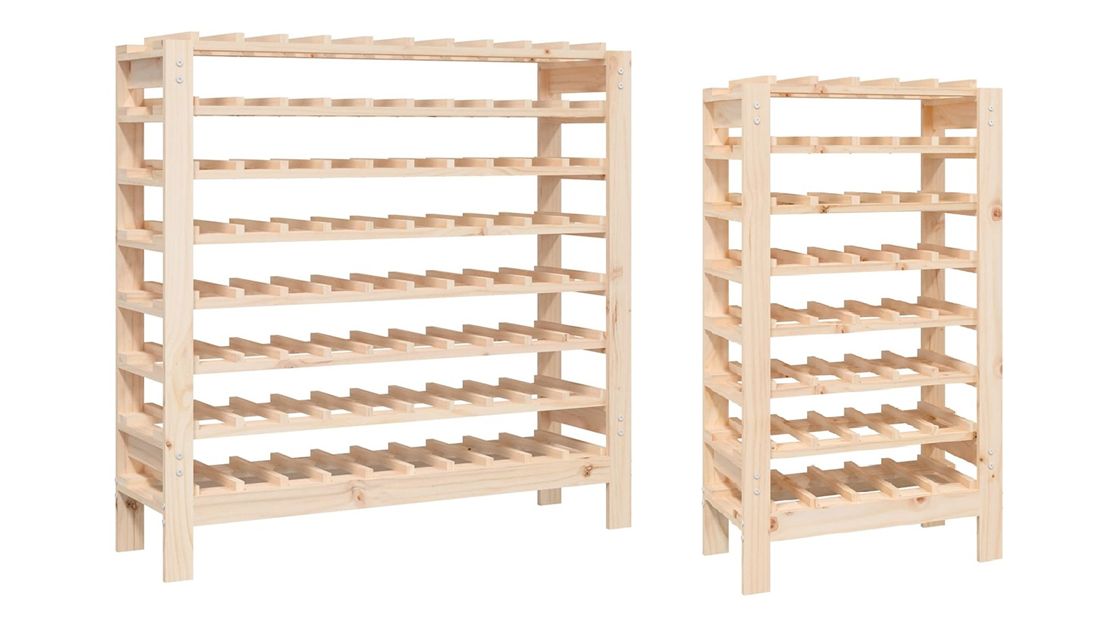 vidaXL Solid Pine Wood Wine Rack