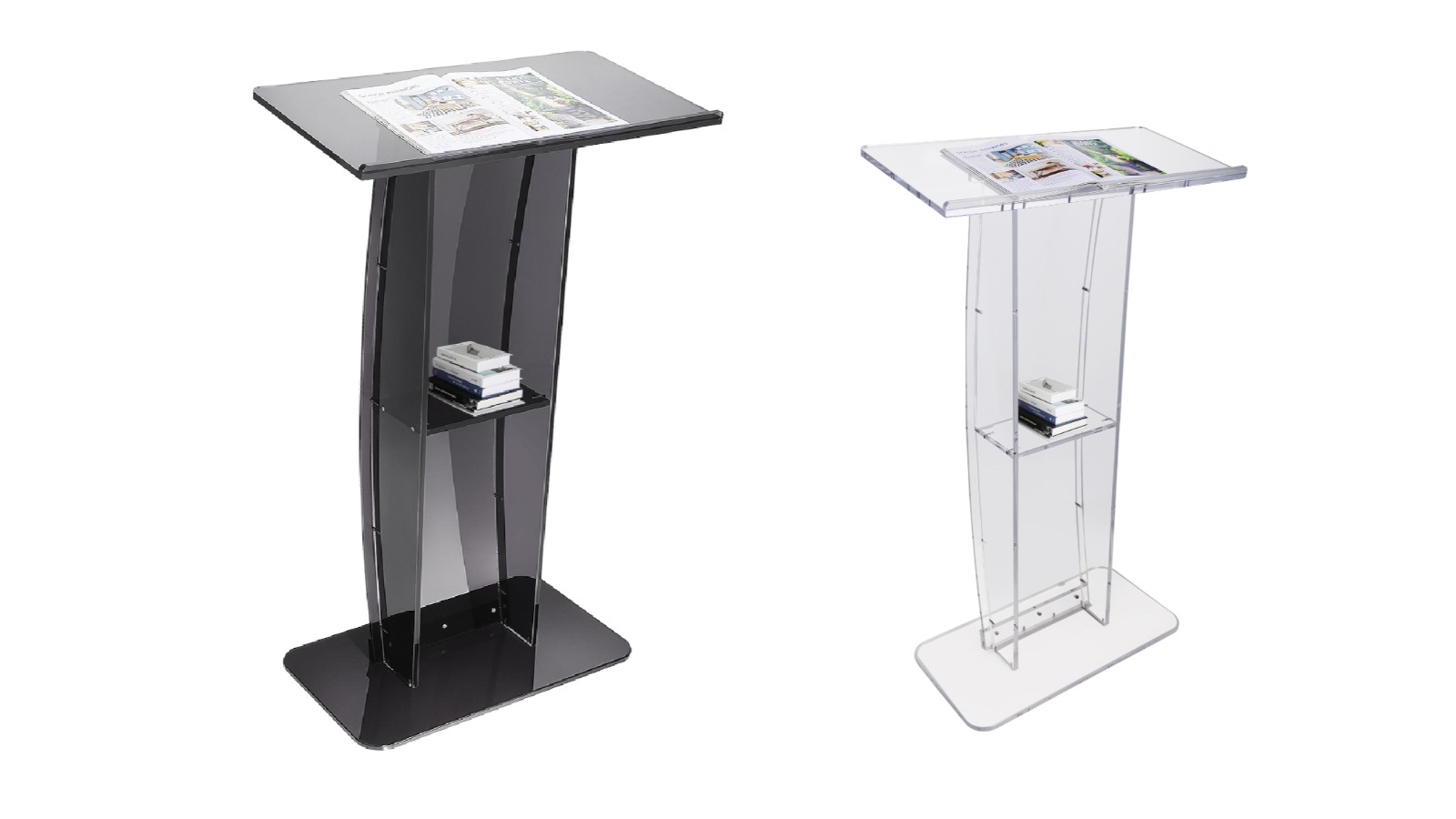 Vevor 47inch Acrylic Podium Stand with Shelf