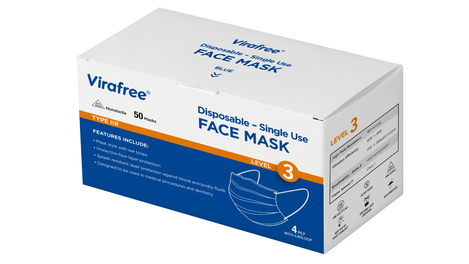 virafree face mask 4 ply