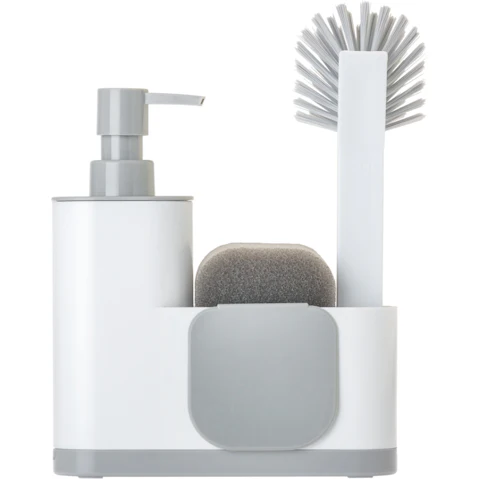 Vigar Rengo White Monobloc 4 Piece Sink Caddy Set