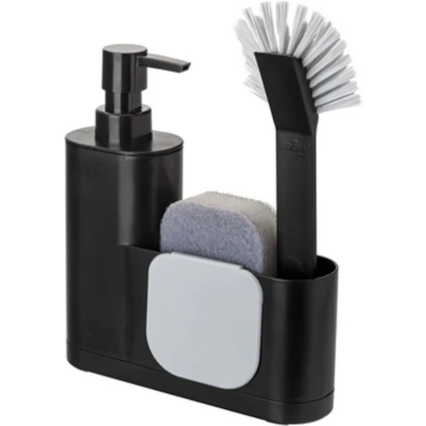 Vigar Rengo Black Monobloc 4 Piece Sink Caddy Set