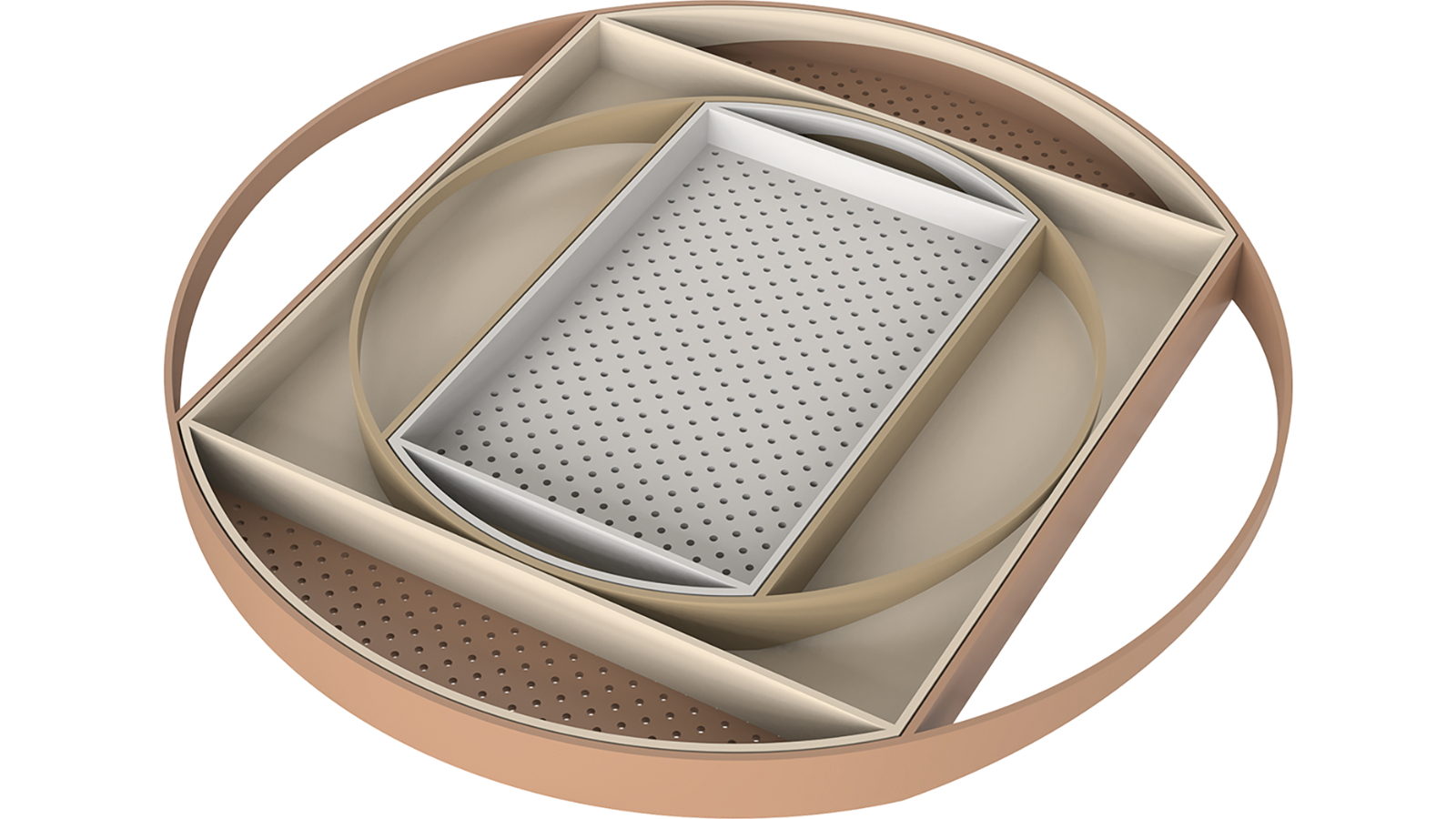 Vigar 4-in-1 Nested Serving Tray - Sand