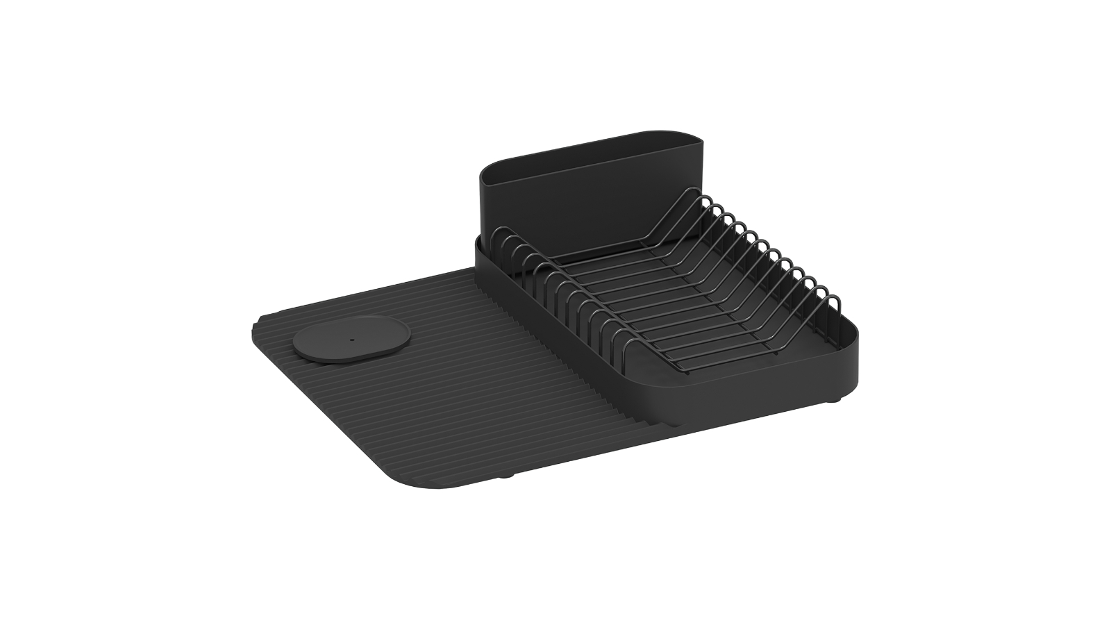 Vigar Vintage Metal Dish and Cutlery Drainer Set - Black