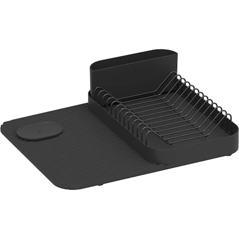 Vigar Vintage Metal Dish and Cutlery Drainer Set - Black