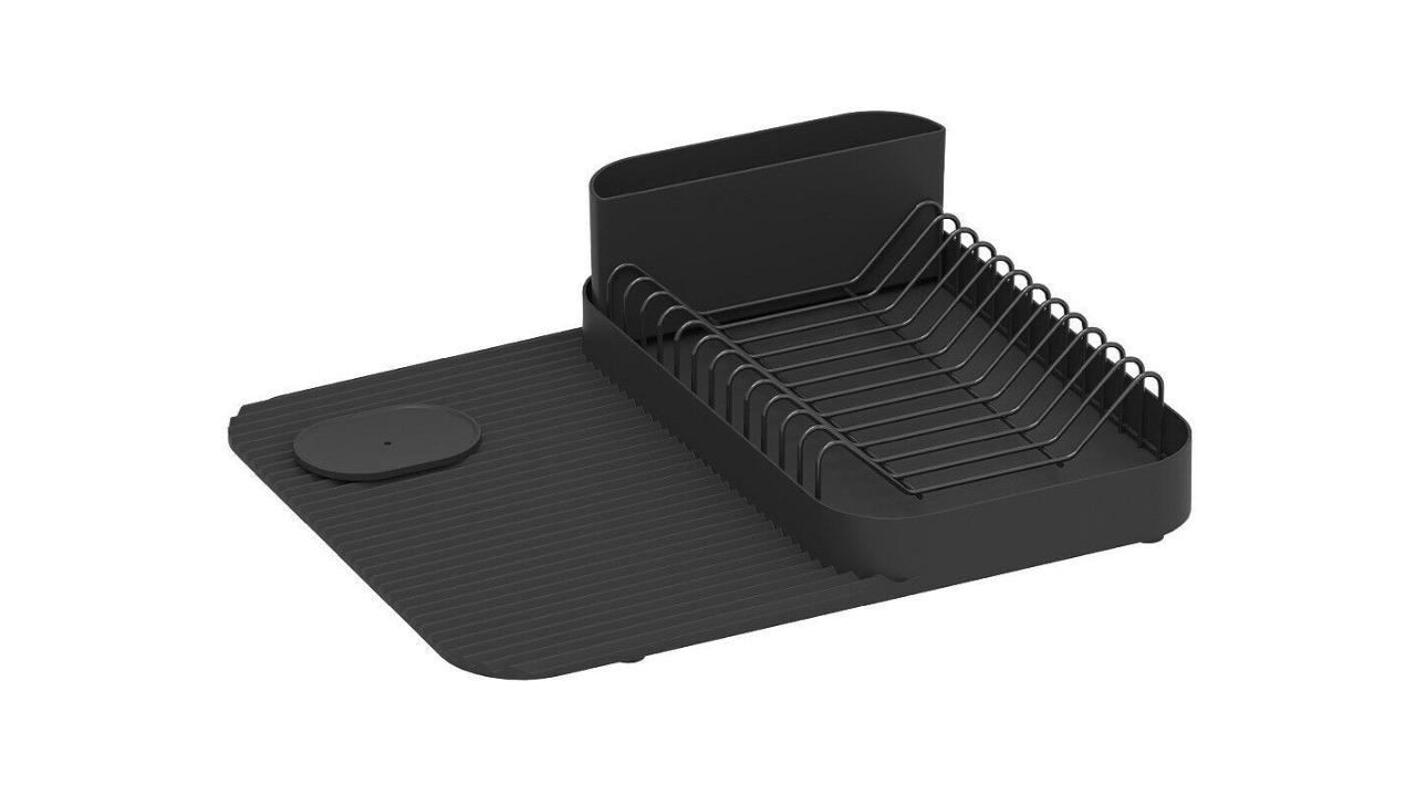 Pspoilz Vigar Vintage Metal Dish and Cutlery Drainer - Black