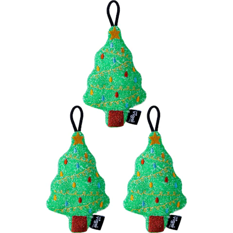 Vigar Green Christmas Tree Scrubber Sponge - Pack of 3