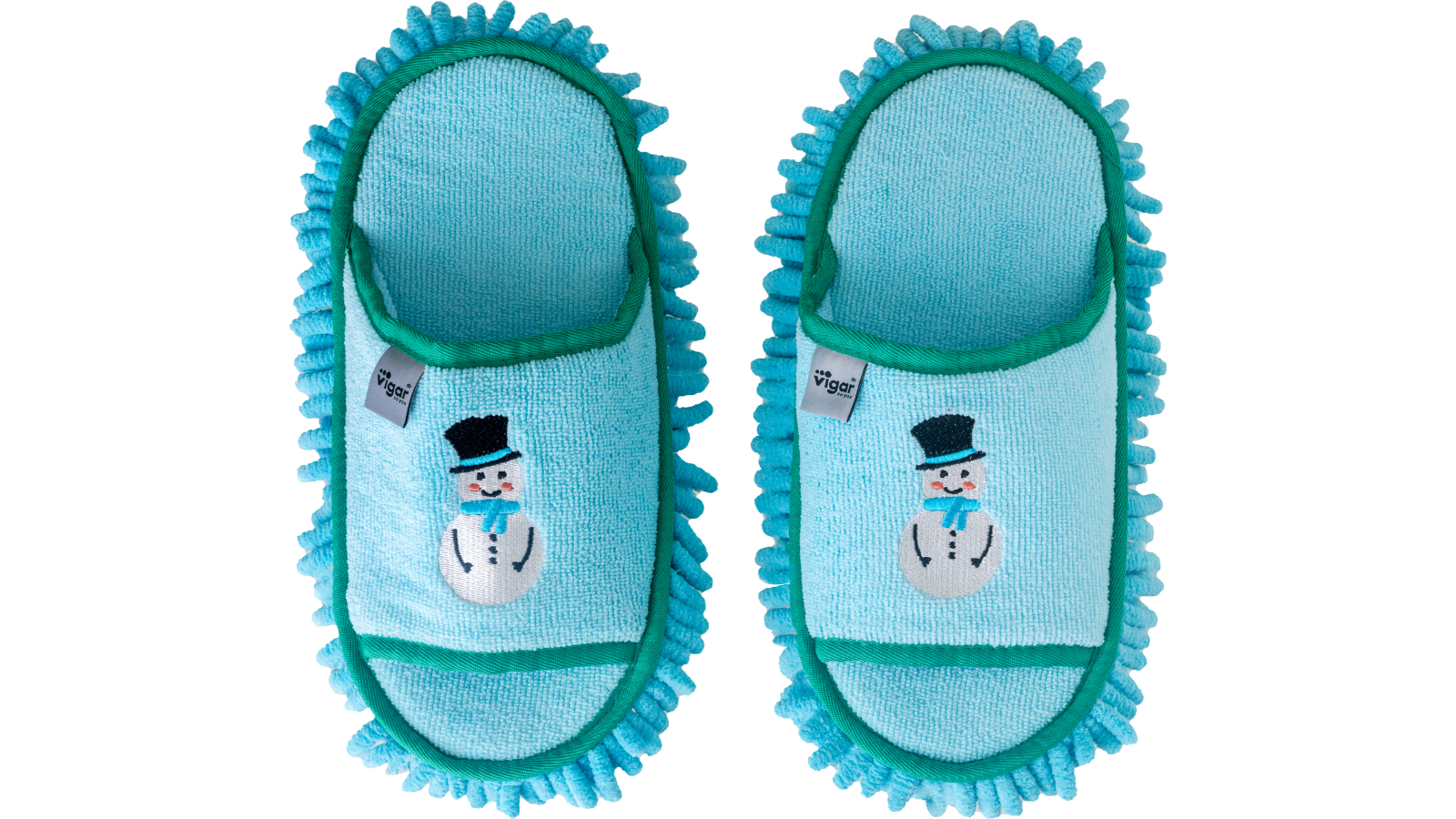 Vigar Sky Blue Frosty The Snowman Microfibre Cleaning Slipper