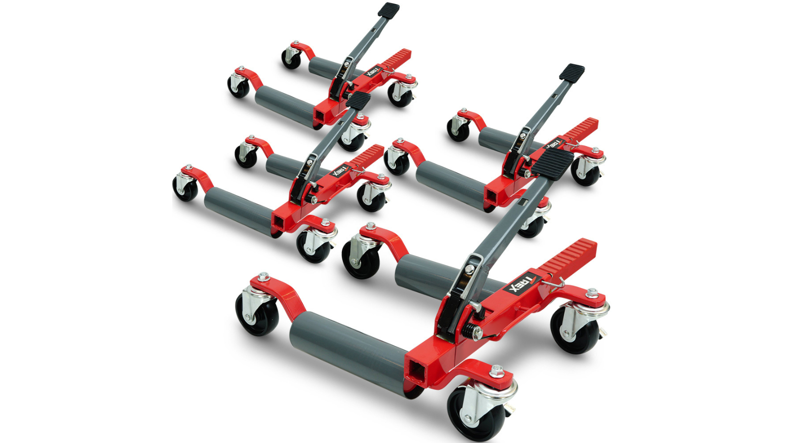 T-Rex Set of 4 Car Moving Vehicle Positioning Jack with Rack Stand