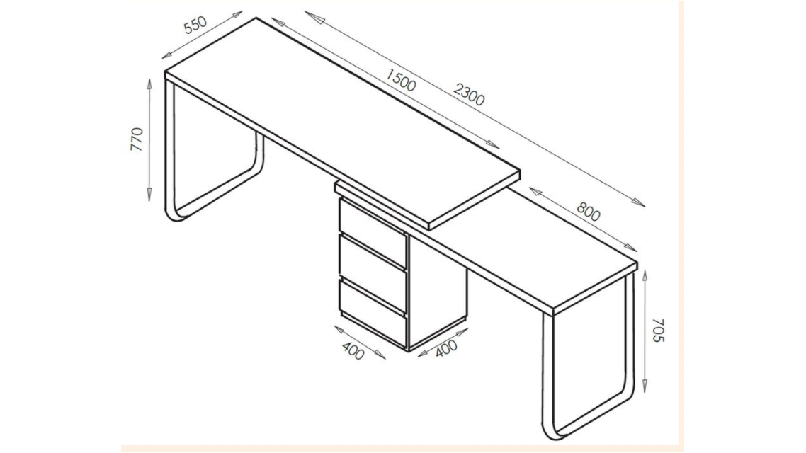 Vibe Desk White Harvey Norman