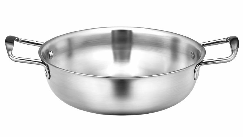 Soga Versatile and Durable Kitchen Essential Premium Silver Seafood Dry Pot