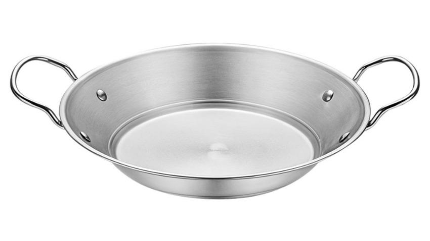 Soga Signature Dry Pot Crafted in Silver Color and for Kitchen Essential - 21cm