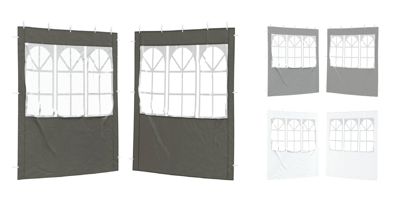 vidaXL 2 Piece PE/Steel Sidewall Party Tent